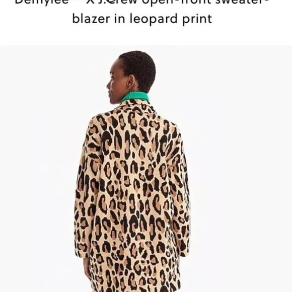 Demylee x J.Crew Leopard Sweater Blazer M - Picture 7 of 9
